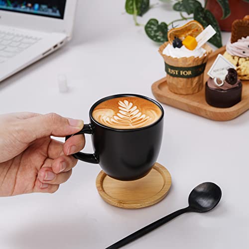 4 OZ Espresso Cups and Saucers Set of 6 (6 Count)