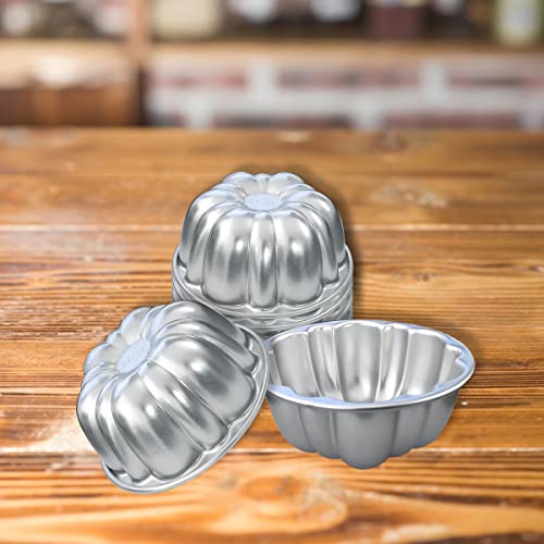 Aluminum Molds for Jello Small Tartlets Nonstick for Steaming and Baking (6 Count)