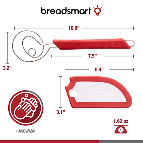 Artisan Bread Whisk and Bench Scraper Duo (2 Count)
