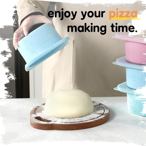 PLUS 1000ml Pizza Dough Proofing Containers for DIY family Artisan Pizza (3 Count)