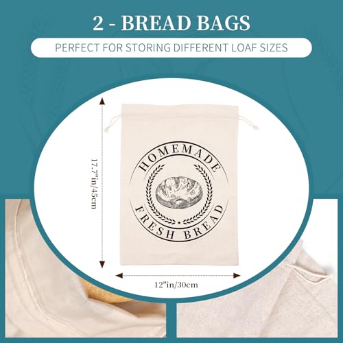 Reusable Bread Bags for Sourdough (2 Count)