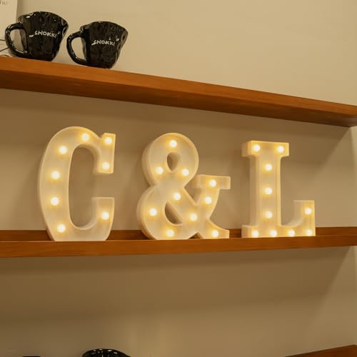 Rechargeable LED Letter Lights Sign Marquee Light Up Letters Sign for Night Light Wedding