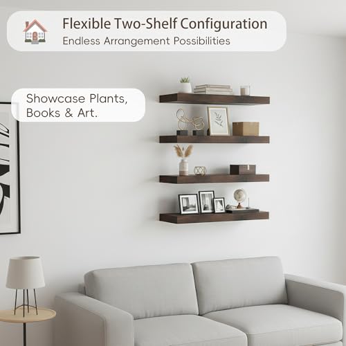 Floating Wall Shelves (4 Count)