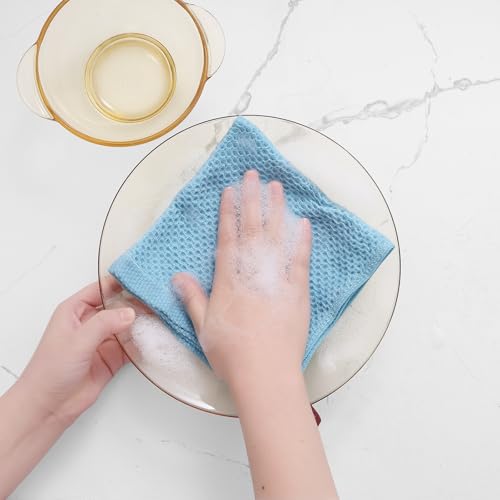 100% Cotton Waffle Weave Kitchen Dish Cloths 8 (8 Count)
