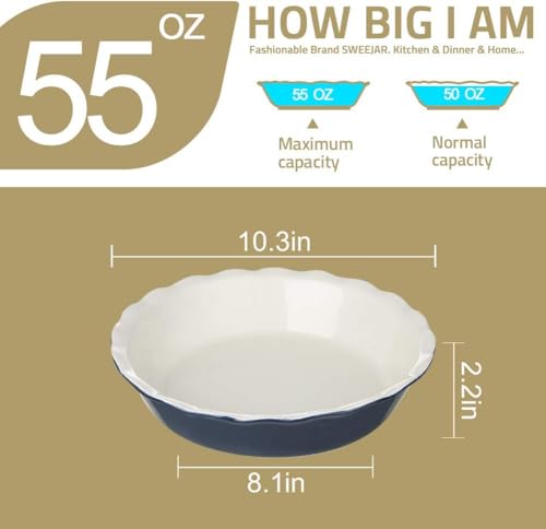Sweejar Ceramic Pie Pan for Baking