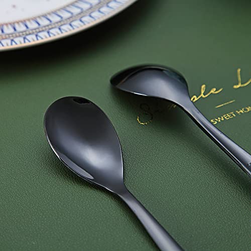 Black Demitasse Espresso Spoons (6 Count)