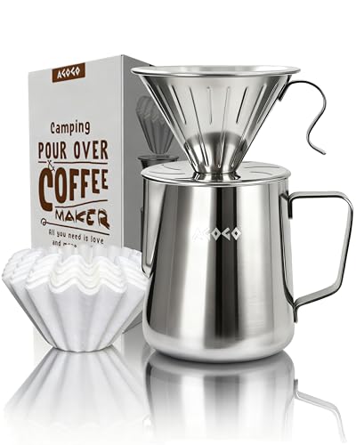 Stainless Pour Over Coffee Maker Set