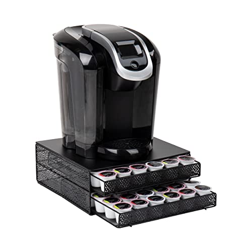 2 Drawer Coffee Pod Organizer with Removable Dividers