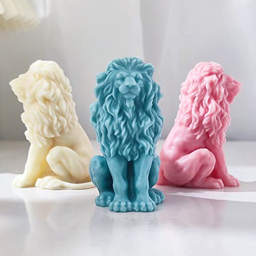 3D Lion Candle Animal Resin Mold