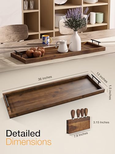 36" Acacia Large Charcuterie Boards for Party