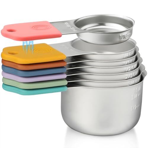 Magnetic Measuring Cups Set Stainless Steel Stackable Nesting Measuring Cup