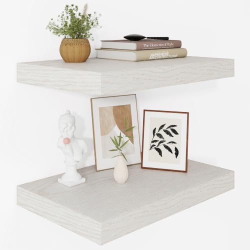 Deep Floating Shelves for Wall 16x12” Set of 2 (2 Count)