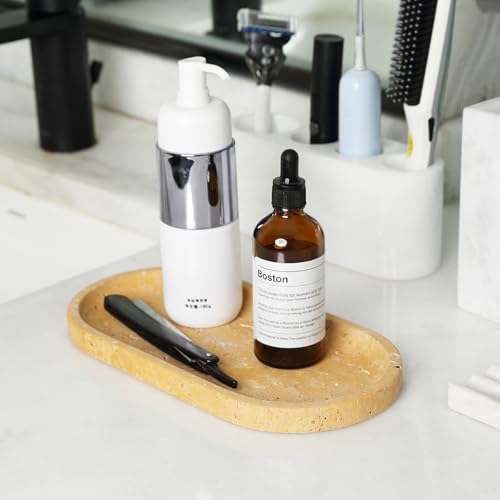 Natural Travertine Tray for Bathroom Vanity
