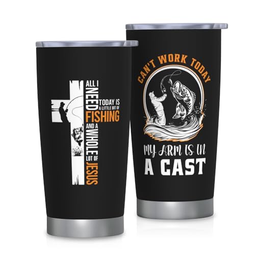 Fishing Gifts for Men 20 Oz Stainless Steel Tumbler (20 Count)
