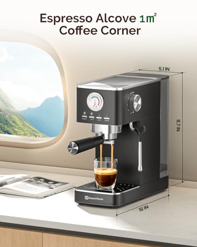 Espresso Machine 20 bar ULKA Pump Compact Espresso Machine with Built