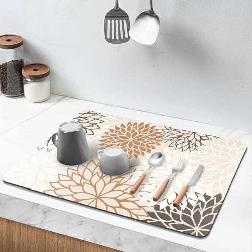 2PCS 16" x 24" Dish Drying Mat & 24" x 5.5" Sink Splash Guard