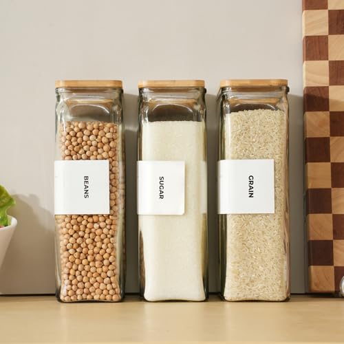 Glass Storage Jars with Bamboo Lid