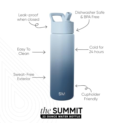 Insulated Water Bottle with Straw