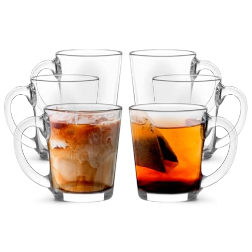 Clear Large Glass Coffee Mugs with Handles