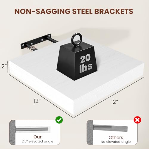 Square Floating Shelves 12x12” Set of 2 (2 Count)