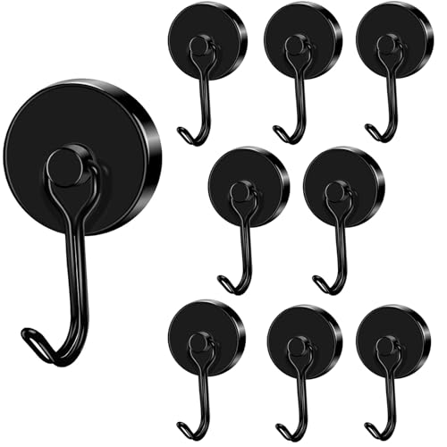 Magnetic Hooks Magnet Hook for Cruise Cabins Fridge 120LBS 8 Pack (50 Count)