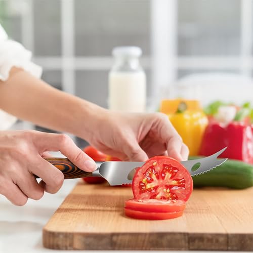 Cheese Knife Tomato Knife 5.5" Serrated Blade