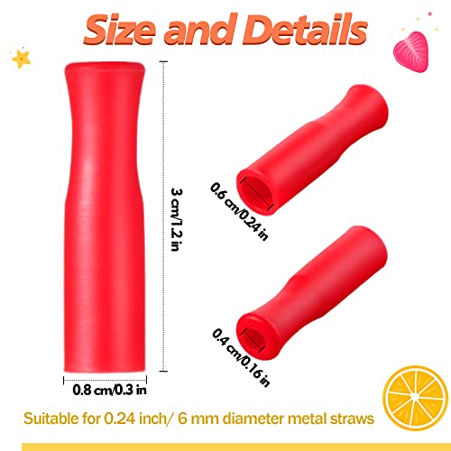 500 Pcs Silicone Straw Tips for 6mm Metal & Stainless Steel Straw (500 Count)