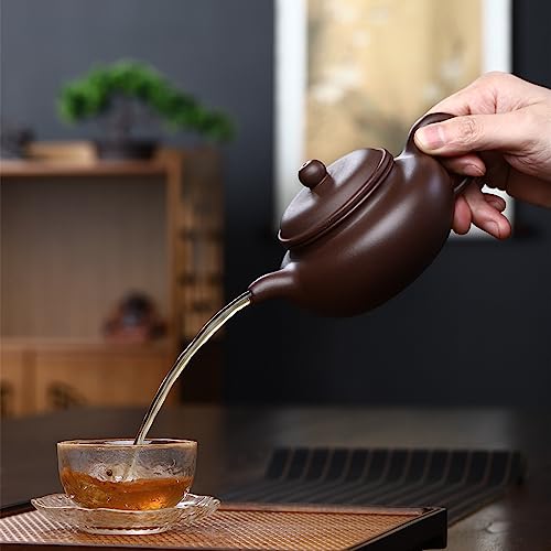 Teapot Chinese Gongfu Genuine Black Clay Zisha 10oz Classics Fanggu Pot Infusers Tea