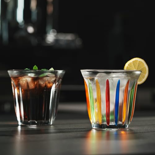 Espresso Coffee Glasses Set of 6 Drinking Glasses 8.1OZ Latte Glasses for Beverage (6 Count)