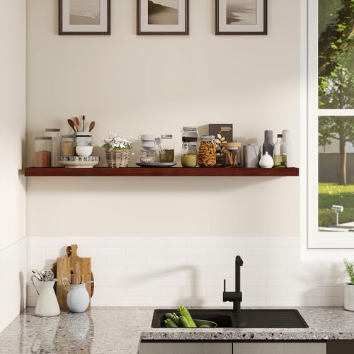 Rustic Real Wood Floating Shelves