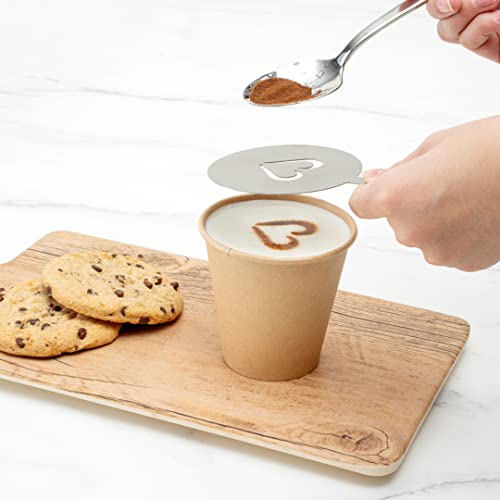 Restpresso 4.75 Inch Latte Stencil Set 8 Heat (8 Count)
