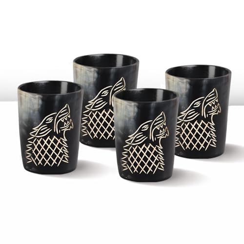 Viking Horn Shot Glasses Set of 4 (4 Count)