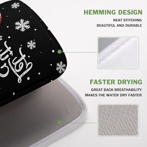 Winter Snowman Dish Drying Mat