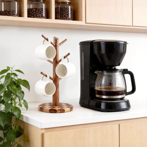Natural Wood Mug Holder for Counter Top