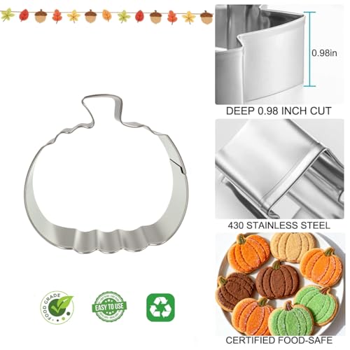 Pumpkin Cookie Cutters Set with Box (5 Count)