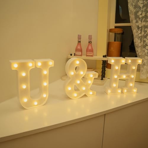 LED Letter Lights Sign Marquee Light Up Letters Sign for Night Light Wedding