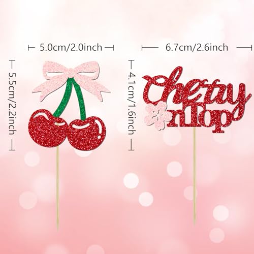 24 Pack She's the Cherry On Top Cupcake Toppers (24 Count)