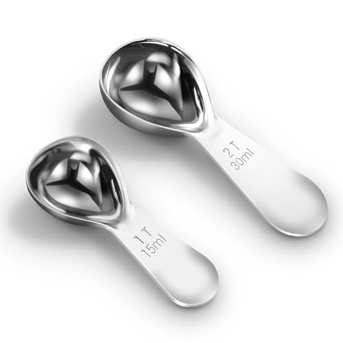 Coffee Scoop 1&2 Tablespoon Measuring Spoons for Ground Coffee 18 (2 Count)