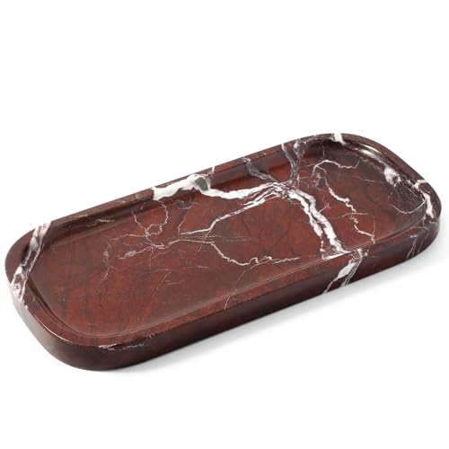 Marble Tray 10"x5" Marble Vanity Tray for Bathroom Countertop Kitchen Sink