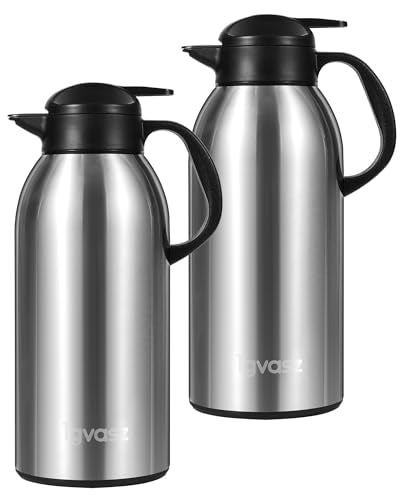 2 PCS Large and Heavy Thermal Coffee Carafe 101 oz (2.8 Count)