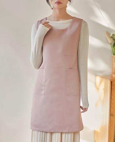 Unisex Cobbler Apron with 3 Deep Pockets Smock Vest Apron