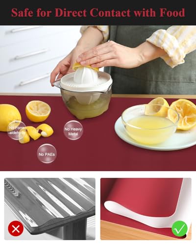 Wine Red Plastic Table Cover Protector