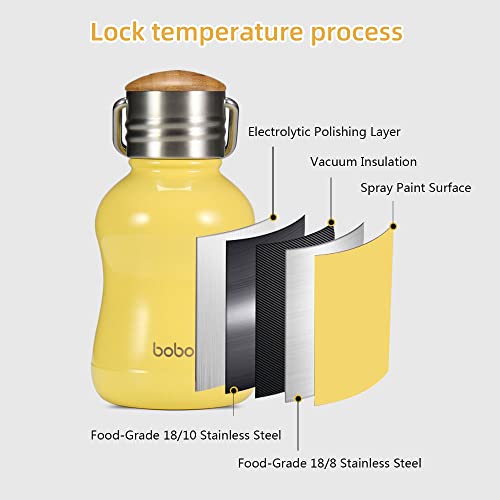 Mini Vacuum Insulated Water Bottle With Bamboo Lid
