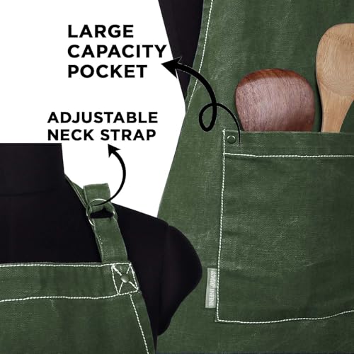 Cotton Solid Aprons for Women with Pocket
