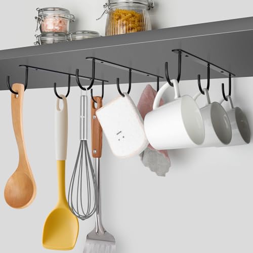 3pcs Under Cabinet Mug Hooks