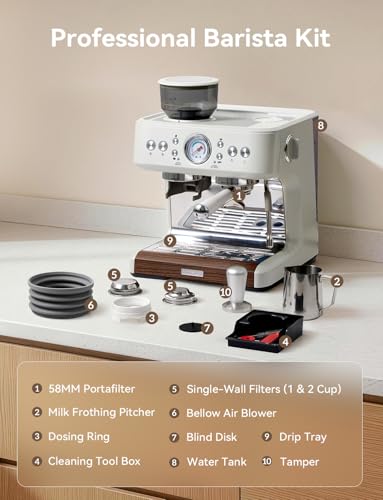 50s Fast Heat Espresso Machine with Grinder 58mm