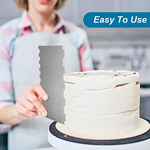 3 Pcs Stainless Steel Cake Scraper (3 Count)