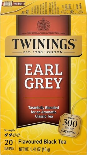 Earl Grey Black Bergamot Caffeinated Tea Bags (20 Count)