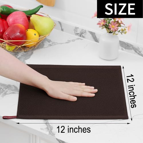 100% Cotton Waffle Weave Kitchen Dish Cloths 12 (12 Count)