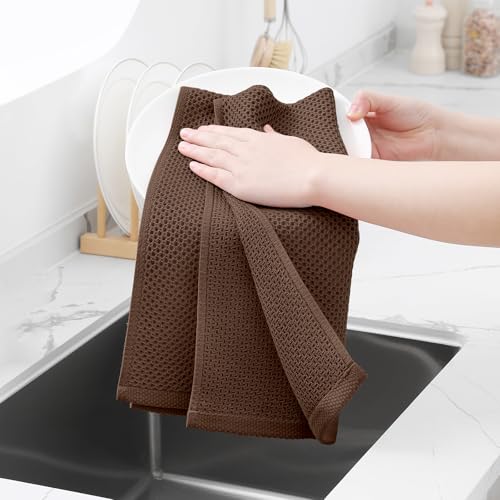 100% Cotton Waffle Weave Kitchen Dish Towels 12 (12 Count)